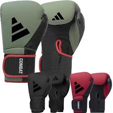 adidas Boxhandschuhe Combat 50, Schwarz Rot Grün Kunstleder 10-16 oz  Kickboxen