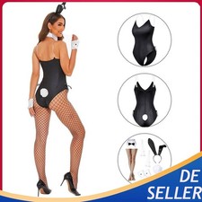 Damen 5Stücke Sexy Hasen Bunny Girl Cosplay Dessous Set Party Karneval-Kostüm