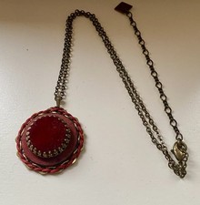 Konplott Mongolian Princess Kette Samt Rot Messing Statement 