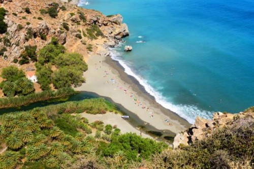 Wandbild preveli strand auf - preveli-strand,