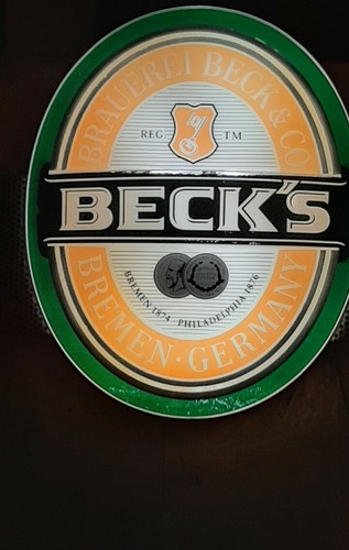 Becks leuchtreklame schild - leuchtreklame,