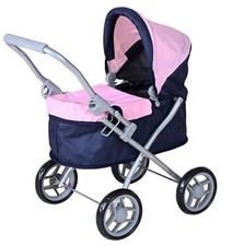 Knorrtoys 63342  Puppenwagen Mini Lili Princess Blue klappbar Schieberhöhe56 cm