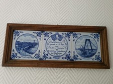 Keramikfliesen Willemsbrug Rotterdam 1981 im Holzrahmen