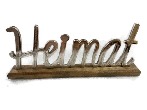 Schriftzug heimat aluminium - schriftzug,