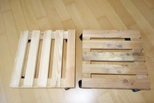 2x Pflanzenroller HOLZ MASSIV