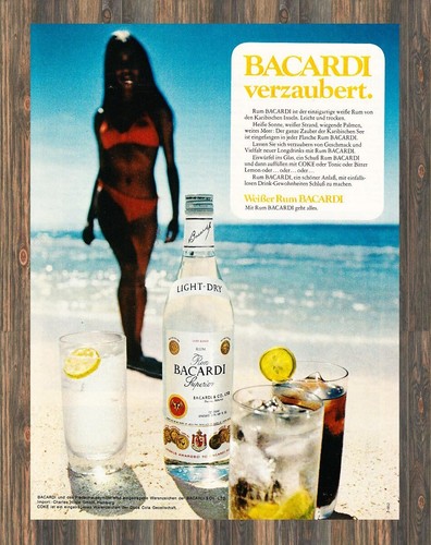 Bacardi reklame werbeanzeige - bacardi,
