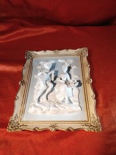 Bisquit Porzellan Wandbild