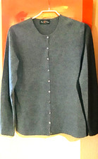 ELEGANTE STRICK JACKE GR M 100 % WOLLE von ALAN PAINE ENGLAND