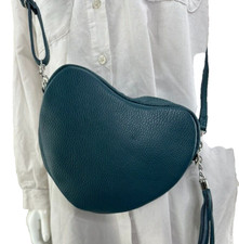 100%Leder petrol Crossbody