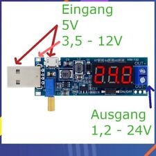USB DC-DC Wandler 5V to 1,2V~24V Step UP Step Down 3V 4,5V 6V 7,5V 9V 12V