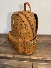 MCM Rucksack Cognac Leder 