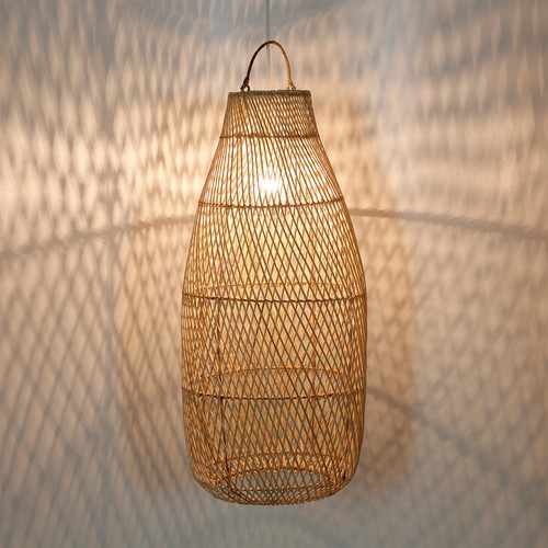 Rattan hängelampe - rattan,