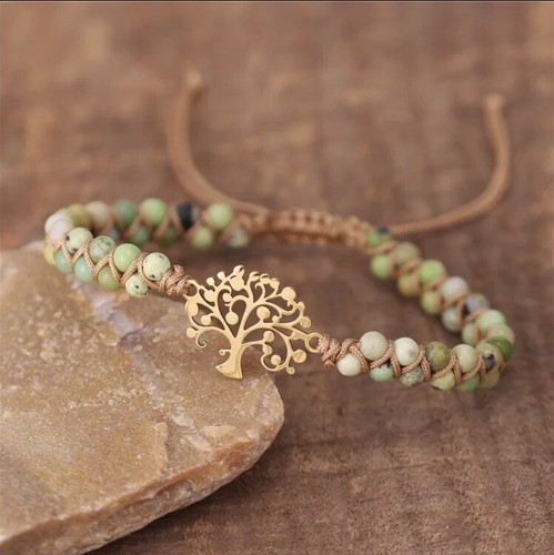 Lebensbaum armband natursteine - lebensbaum,