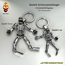Skelett Schlüsselanhänger - Skull Totenkopf  Biker Armband Ring Panzerkette Helm
