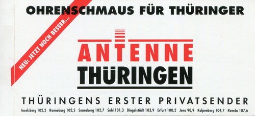 Antenne thüringen aufkleber - thüringen,