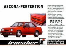 Opel Irmscher Ascona C Stufenheck Prospekt 10/1986 2 Seiten
