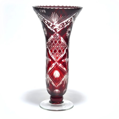 Böhmen roter schliffglas - böhmen,