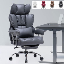 Bürostuhl Leder Ergonomisch Schreibtischstuhl Office Chair 200Kg Drehstuhl Sesse