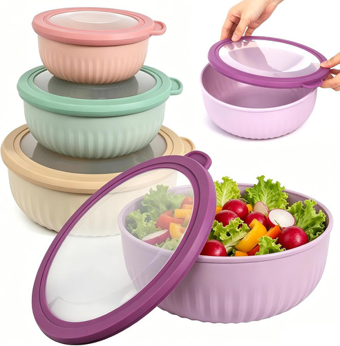Salatschüssel mit deckel set - salatschüssel,