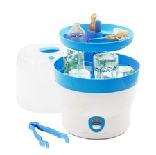 H+H Dampfsterilisator Vaporisator 6 Babyflaschen Sterilisator Bs 29 blau