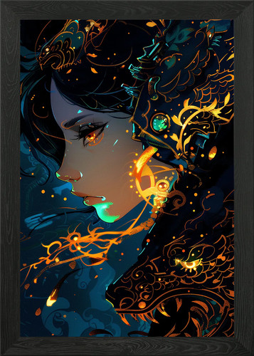 Anime girl gerahmtes - girl,