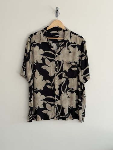 Allsaints floral hemd schwarz - allsaints,