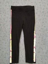 H&M Mädchen Thermo-Leggings Gr.110/4-5 J., Schwarz m. bunten Wende-Pailletten 