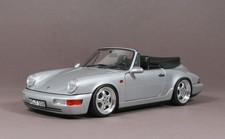 Porsche 964 Carrera Cabriolet silber Cup Speedline Alufelgen 17 Zoll Umbau 1/18