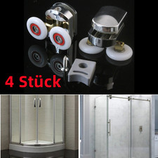 4tlg Ersatzteile Duschkabinenrollen 25mm Rollenführung Duschtür Für Duschkabine