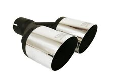 Auspuffblende Endrohr Doppelendrohr 2x 100mm Edelstahl 65mm Anschluss