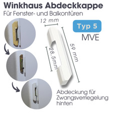 Abdeckkappe Typ 5, MVE ws. f. Winkhaus Zwangsverriegelung Fenster u. Balkontüren