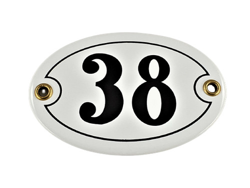Emaille hausnummer oval - emaille,