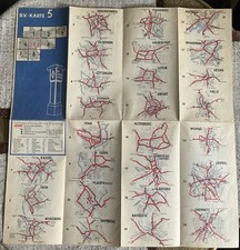 ARAL B.V. Karte 5 Mitteldeutschland 1.Serie 1.Ausgabe 1933/34 + 26 Stadtpläne