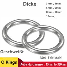 15 bis 350mm O Ring Edelstahl