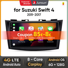 4G DAB+ 6+128GB Android CarPlay Autoradio GPS Navi  Für Suzuki Swift 4 2010-2017