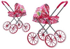 Puppenwagen große Räder faltbar rosa