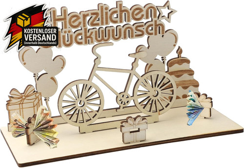 Fahrrad geldgeschenk holz - geldgeschenk,
