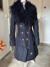 Versace Collection Damen Steppmantel Pelzkragen Gr. 38, italienische Größe 44