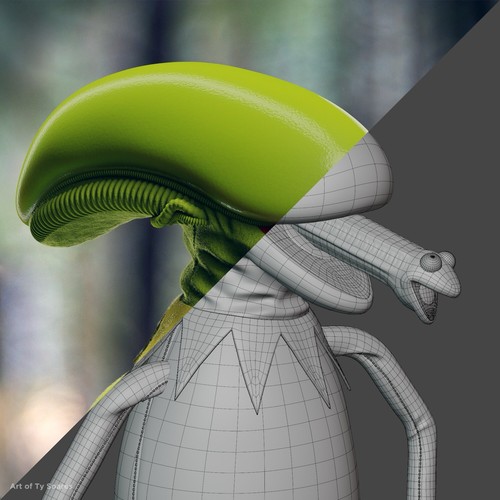 Kermit alien xenomorph figur - alien,