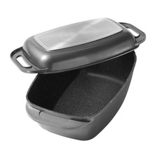 STONELINE Aluguss Bräter mit Deckel 43x26 cm, 8