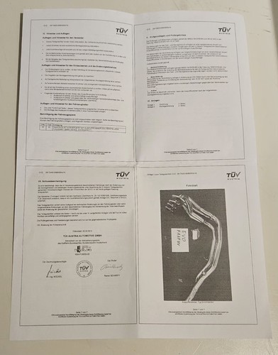 Tüv gutachten fächerkrümmer