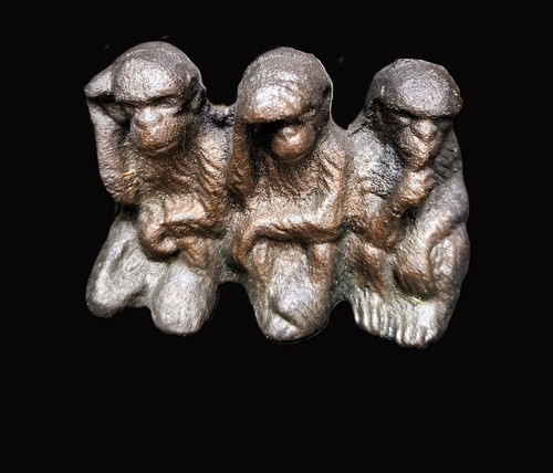 Bronze statue die affen - statue, affen"