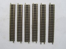 Fleischmann 9101 - Spur N - 6x gerades Gleis  Länge: 111mm - dunkles Gleisbett