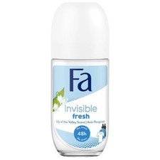 76,00€/L - 6x Fa Deodorant Roll-on Invisible Fresh - Lily of The Valley - 50ml