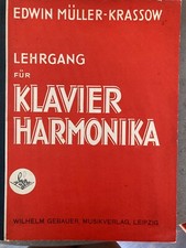 Lehrgang für Klavier Harmonika Edwin Müller-Krassow 119 Seiten Akkordeon Noten