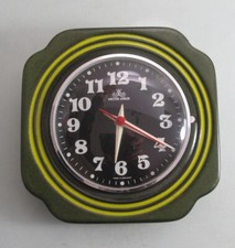 Wanduhr Meister Anker 70er Jahre Vintage grün Keramik Küchenuhr (D1)