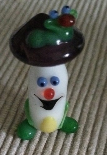 Glasfigur pilz mit - glasfigur,