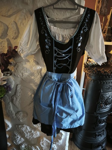 Dirndl schwarz blau - 48,