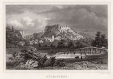 Wiesenttal Streitberg Original Stahlstich Poppel 1843