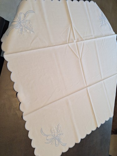 Mitteldecke 80x80 weiß mit - weiß,